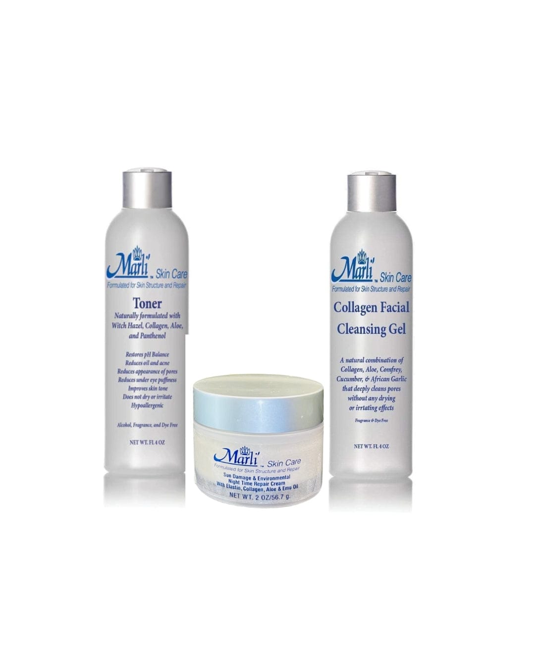 Marli Skin Care Skin Care Marli Complete Skin Care Kit with Sun Damage & Environmental Night Time Repair Cream