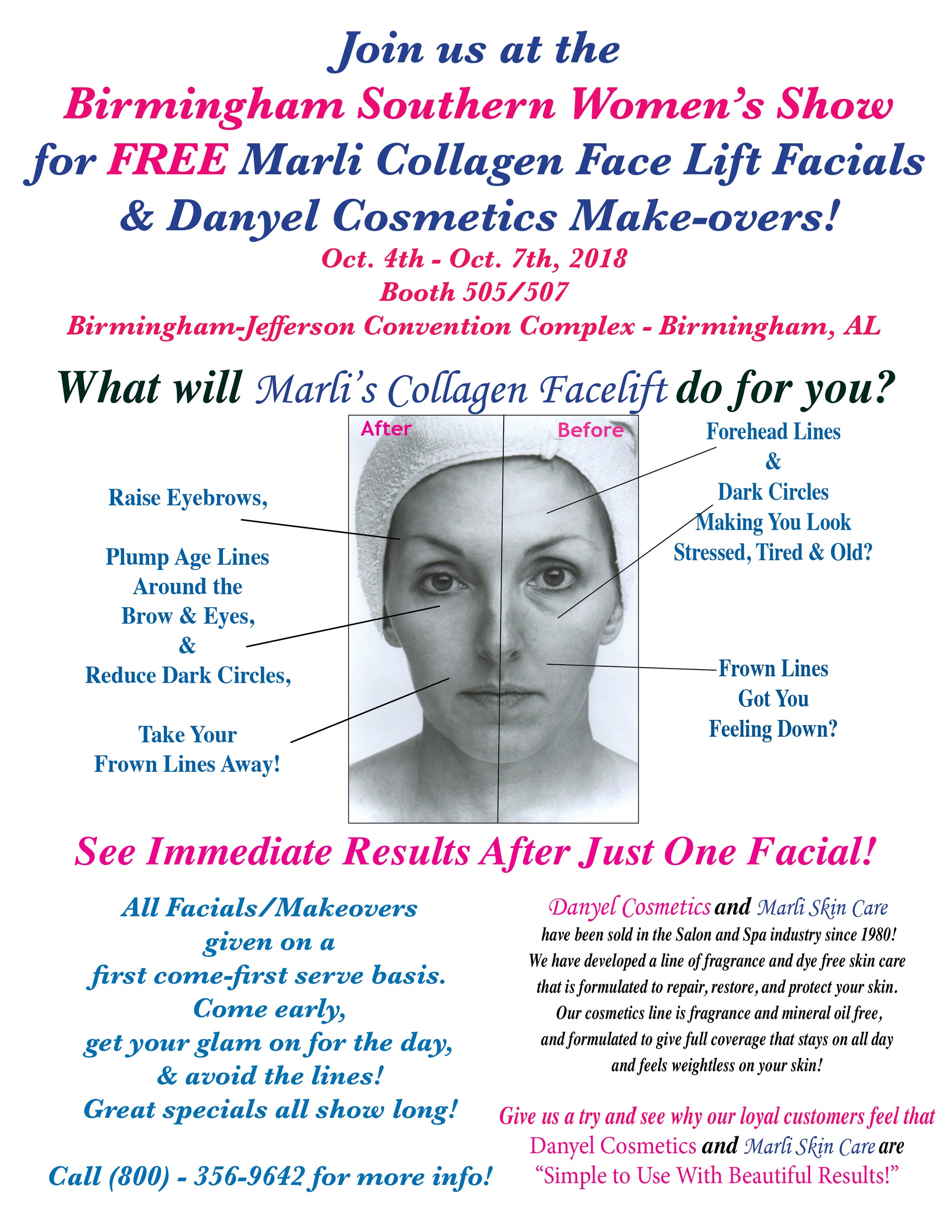 Free Collagen Facials & Makeovers At the Southern Women's Show in Birmingham!