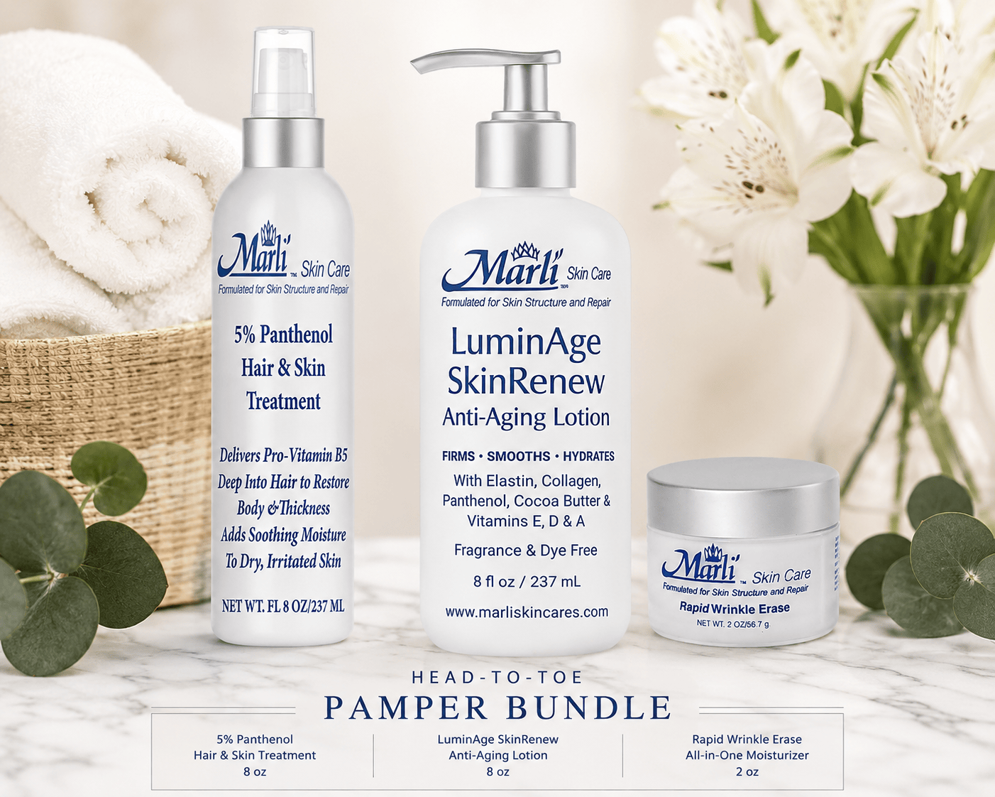 Danyel Cosmetics & Marli Skin Care Skin Care Head-to-Toe Pamper Bundle