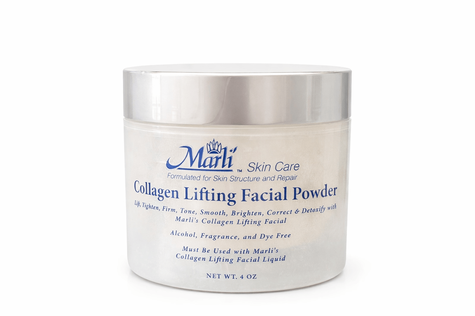 Marli Skin Care Skin Care 4 oz. Marli' Collagen Lifting Facial Powder (to be used with Marli Collagen Liquid for Lifting Mask)